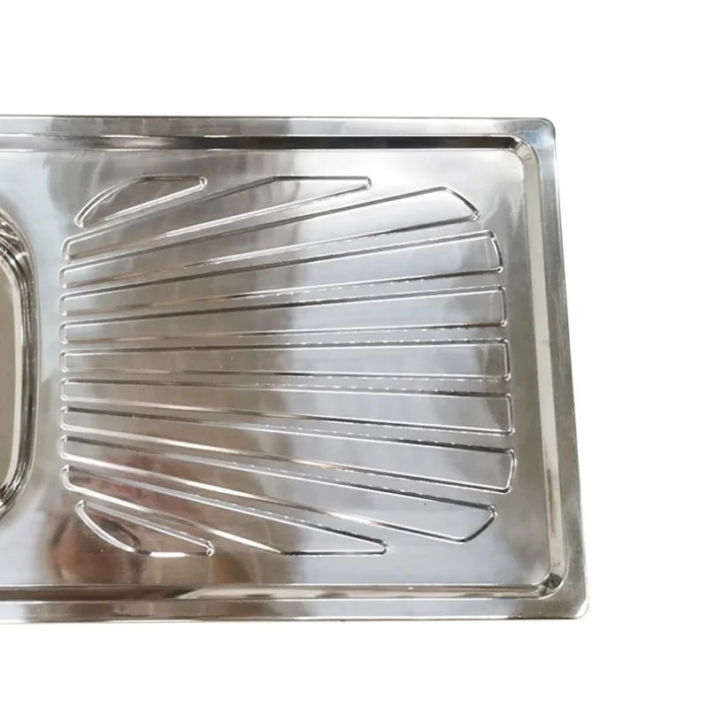 Wholesale sink, stainless steel brushed color vegetable sink 10050 single basin with stainless steel drain plate