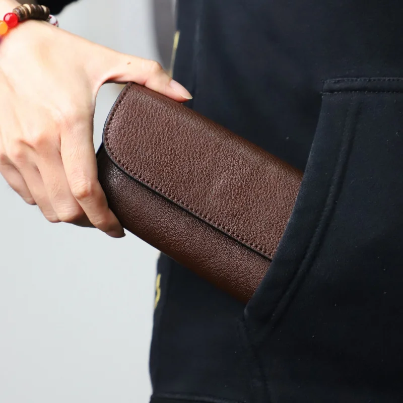 Genuine Leather Glasses Bag Protective Case Cover For Women Men Portable Travel Sunglasses Case Reading Eyeglasses Holder Box