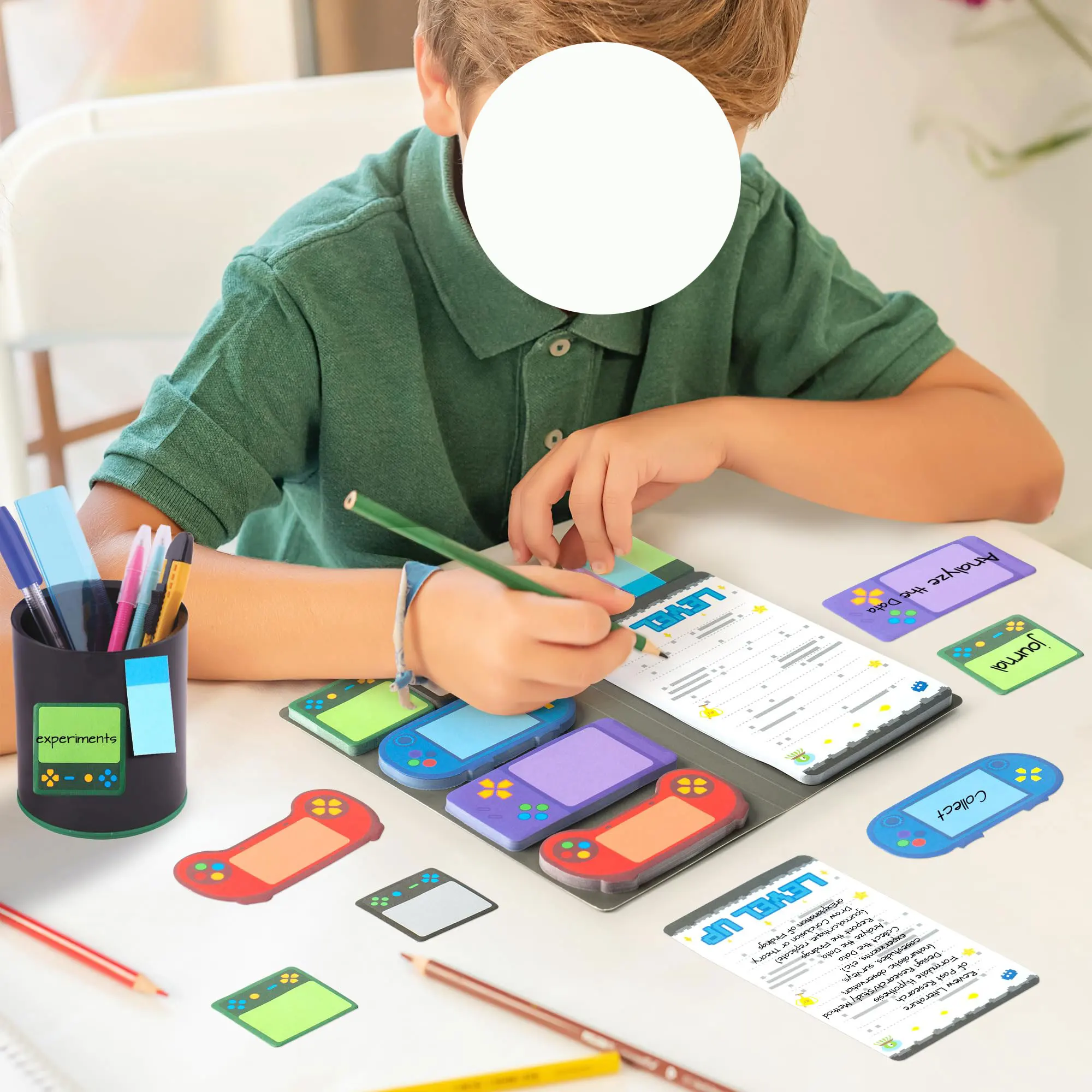 مجموعة ملاحظات مريحة لألعاب الفيديو، علامة صفحة الملاحظات ذاتية اللصق، ملصق مرجعي ثابت، ملصق إشارة مرجعية للوازم المدرسية المكتبية