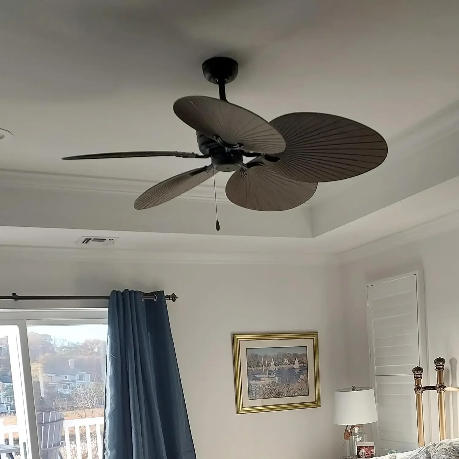 

Tropic Air 52" Indoor/Outdoor Ceiling Fan - Matte Black + Palm-Shaped KOA wood Composite Fan Blades