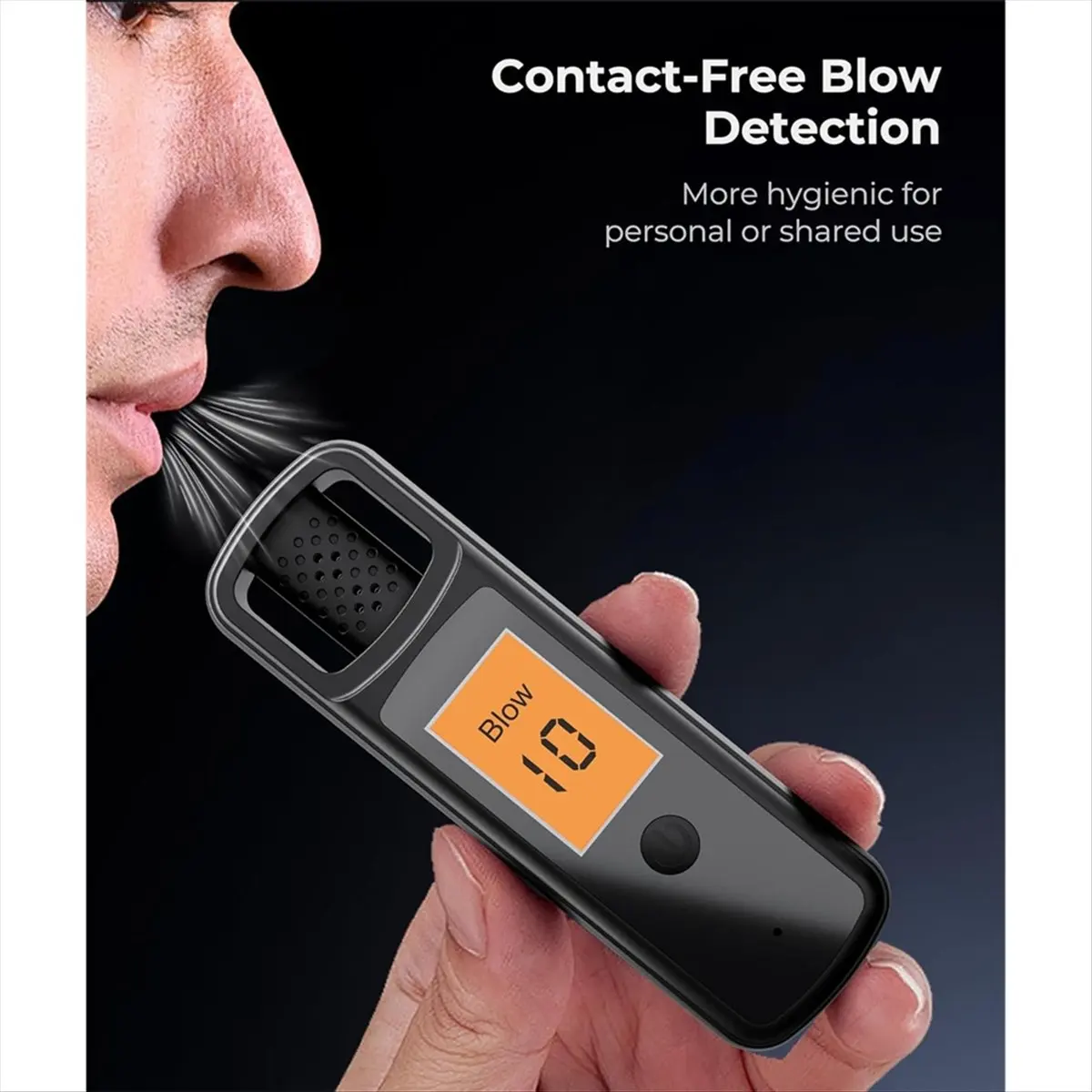 DT57 LATEST MODEL Rechargeable Breathalyzer Alcohol Tester, Contact-Free Blow Detection, BAC Test , Portable Breath Analyzer