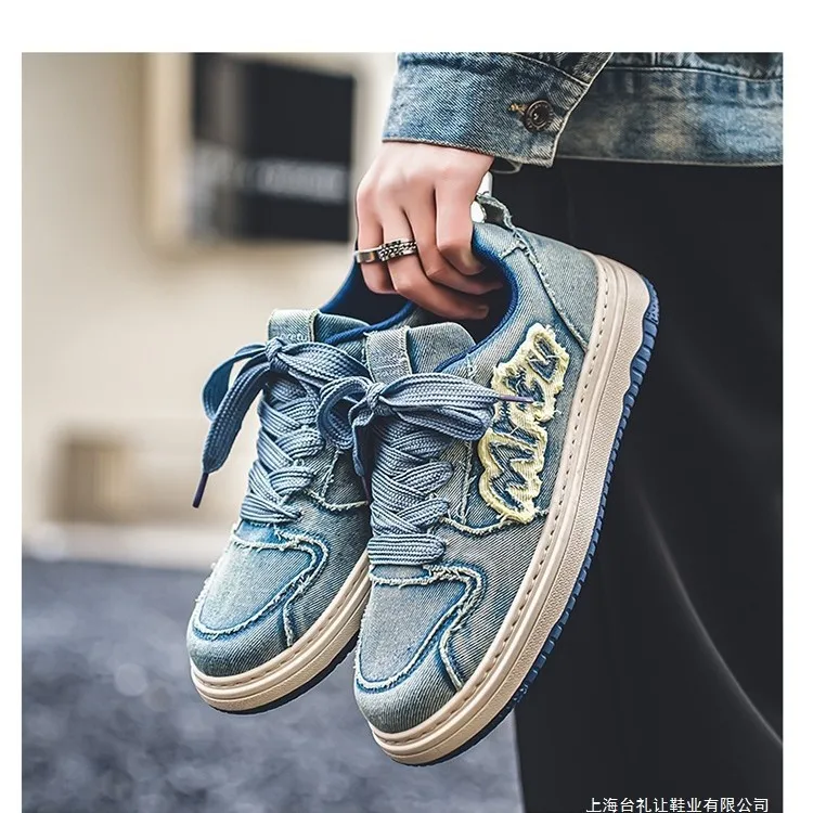 

Men's Board Shoes 2025 Spring and Autumn Shoes Men's Hong Kong Style Versatile Casual Board Shoes Student Sports Shoes