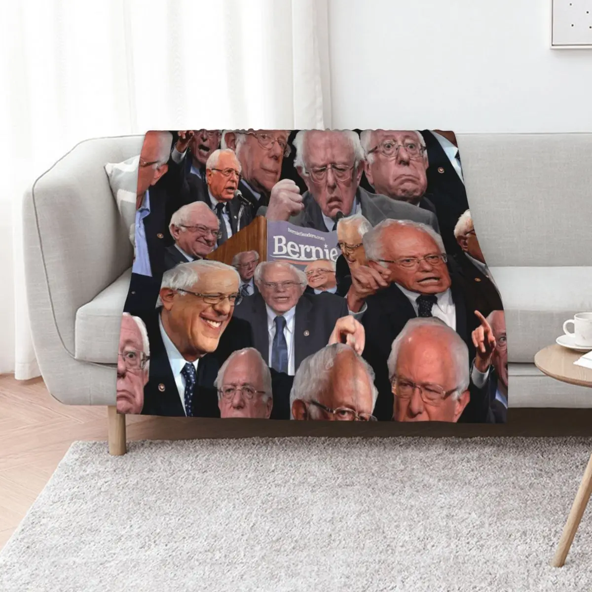 Bernie Sanders Collage Throw Blanket Single Beautifuls Furry Picnic Sofa Quilt Blankets Sofas Of Decoration Blankets