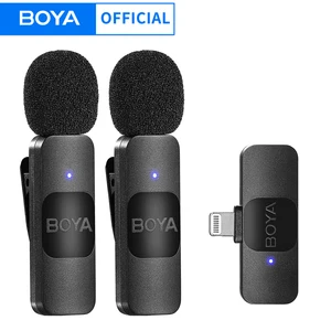 BOYA BY-V WIRE WITHOUT PROFESSIONAL LAVALIER MINI LAPEL MICROPHONE Condenser MIC Noise Reduction for iPhone Android Ipad Live Transmission Games Recording Piano Recording Smartphone 8 Main sales microphone Boya - №1