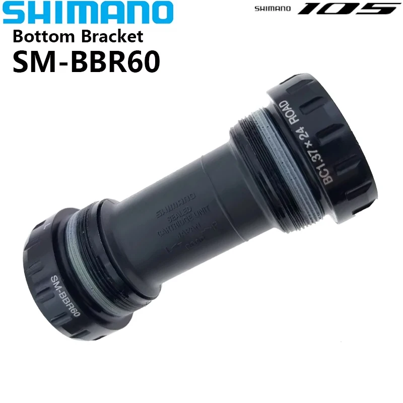 Shimano ULTEGRA UT 105 TIAGRA SORA SM-BBR60, Eje de Pedalier Hollowtech II para Bicicleta de Carretera, Eje de Pedalier BBR60 de 68 mm, Accesorios para Bicicleta
