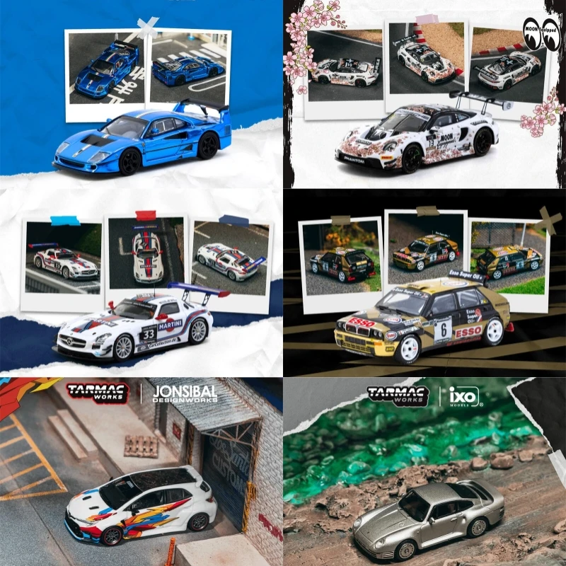 [PreSale] TW Tarmac Works 1:64 F40 LM Chrome 911 GT3 R Suzuka SLS GT3 Lancia Delta HF GR Corolla 959 Diecast Model Car