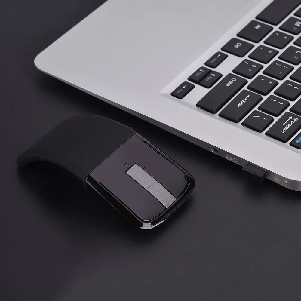 เมาส์2.4กิกะเฮิร์ตซ์เมาส์ไร้สายพับได้2.4กิกะเฮิร์ตซ์เมาส์แบบสัมผัสเครื่องรับ USB สำหรับโน้ตบุ๊คสมาร์ททีวีเมาส์ตัวรับสัญญาณ USB