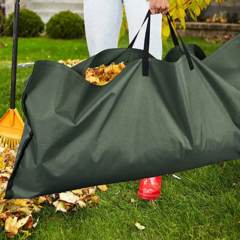 

Reusable Garden Bag Large Capacity Leaf Sack Portable Light Trash Can Foldable Garden Garbage Waste Container Storage Bag