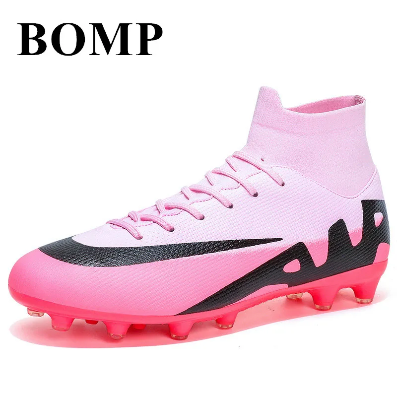 Hochwertige neue Unisex Fußballs chuhe große Größe 35-47 rosa tf/fg Herren Fußballs chuhe im Freien bequeme Gesellschaft Fußballs chuhe Mann