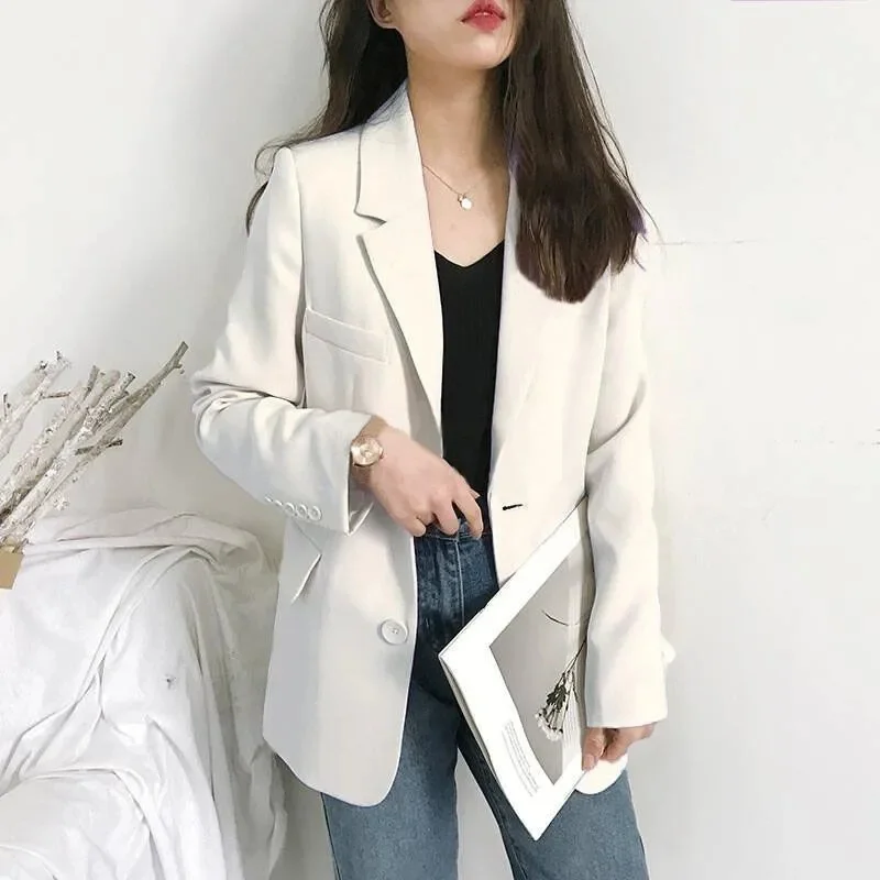 2025 Nieuwe vrouwen Blazers Pak Jas Sport Notched Casual Blazer Koreaanse Mode Dame Kantoor Werk Blazer Femme Snoep Kleur