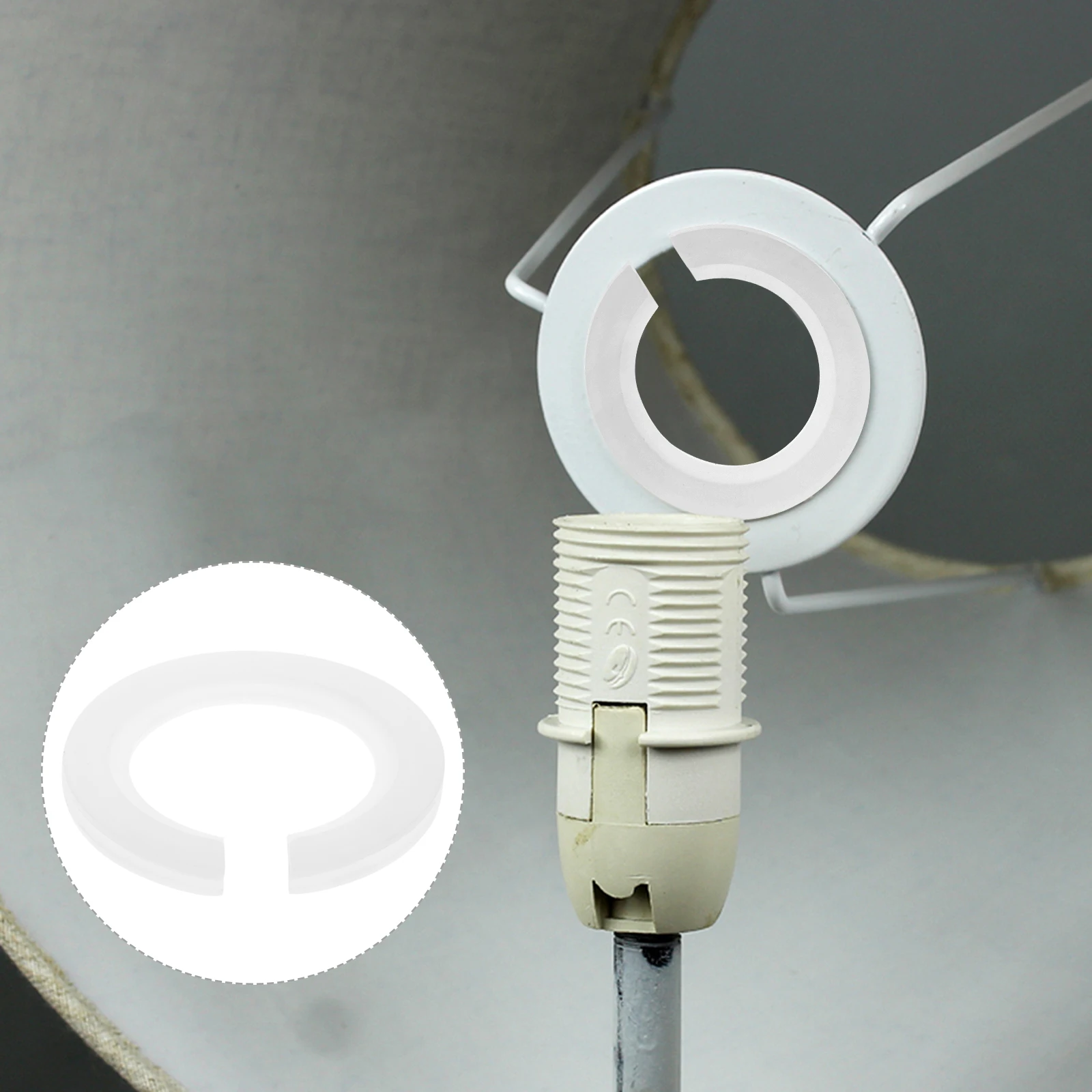 

20pcs E27 to E14 Lampshade Adapter Rings Plastic Lamp Head Conversion Reducer for Light Fixtures Easy Install Durable