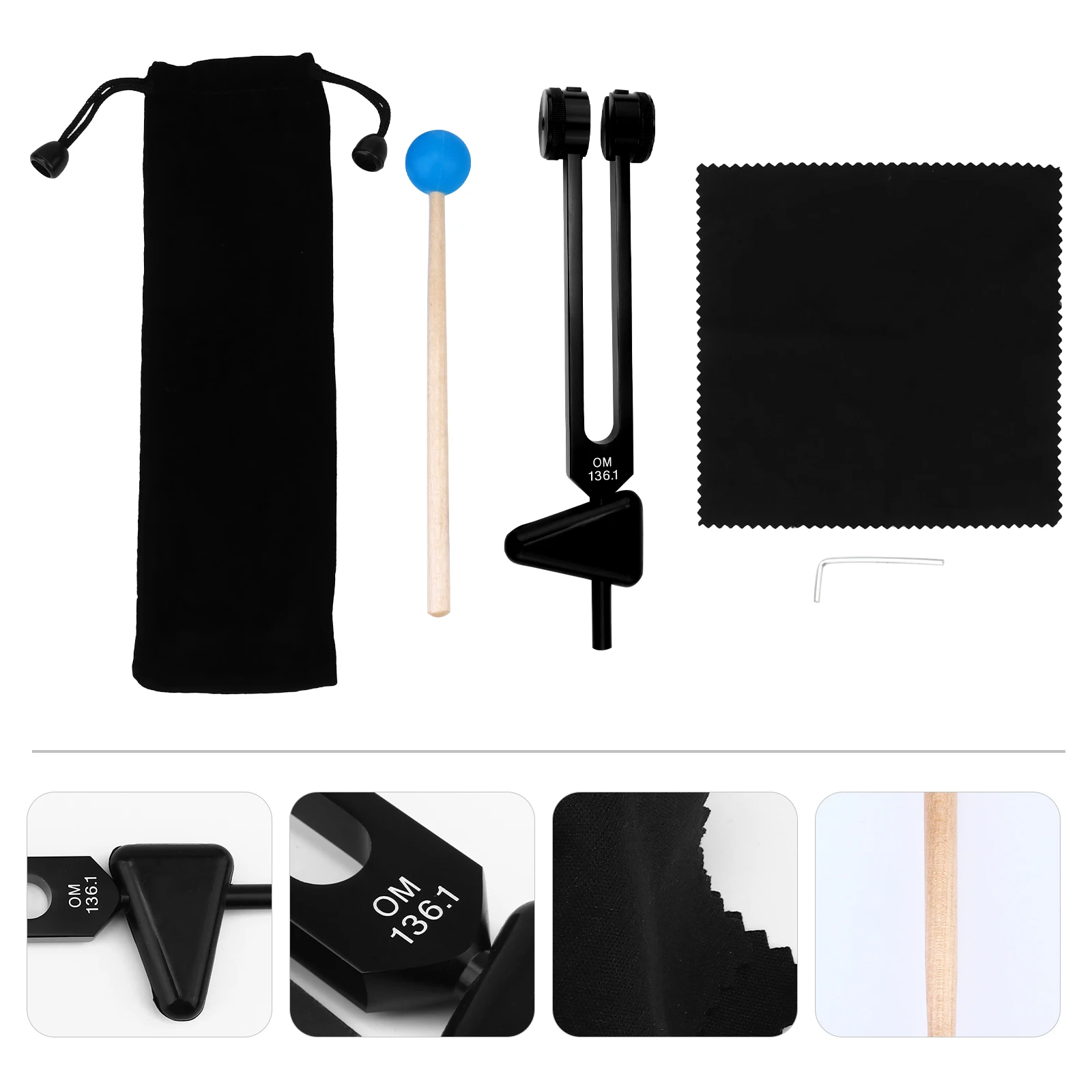 

Yoga Tuner Fork Set Kit Key Meditation Mediation Vibration Healing Turning Aluminum Alloy