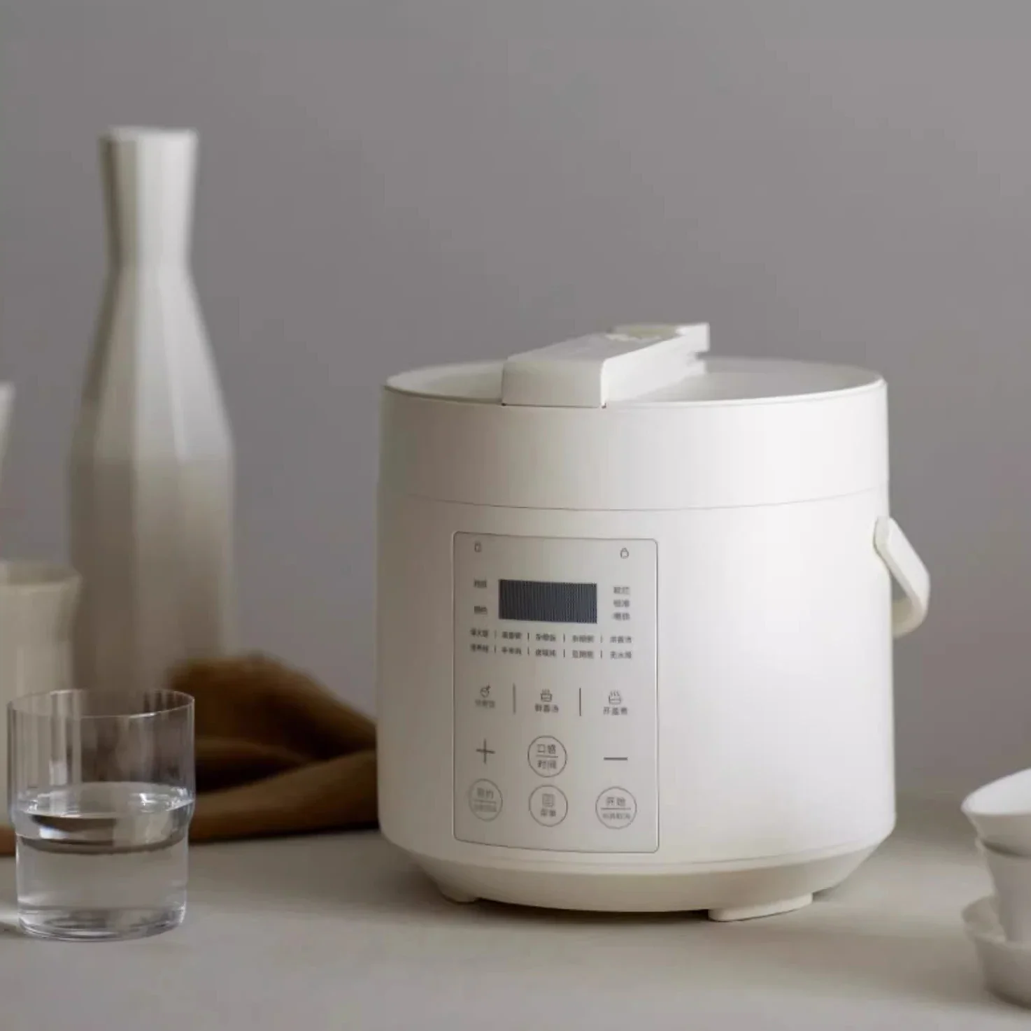 Olla a presión eléctrica sin recubrimiento, pequeña Mini olla a presión inteligente de 2L para el hogar, olla arrocera