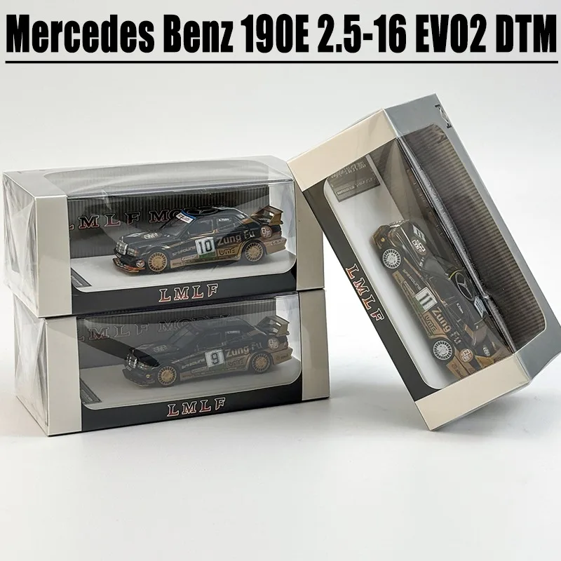 

LMLF масштаб 1/64 Mercedes Benz 190E 2.5-16 EVO2 DTM Racing Edition, ограниченная серия, игрушечный автомобиль из сплава, литая под давлением металлическая модель, подарки