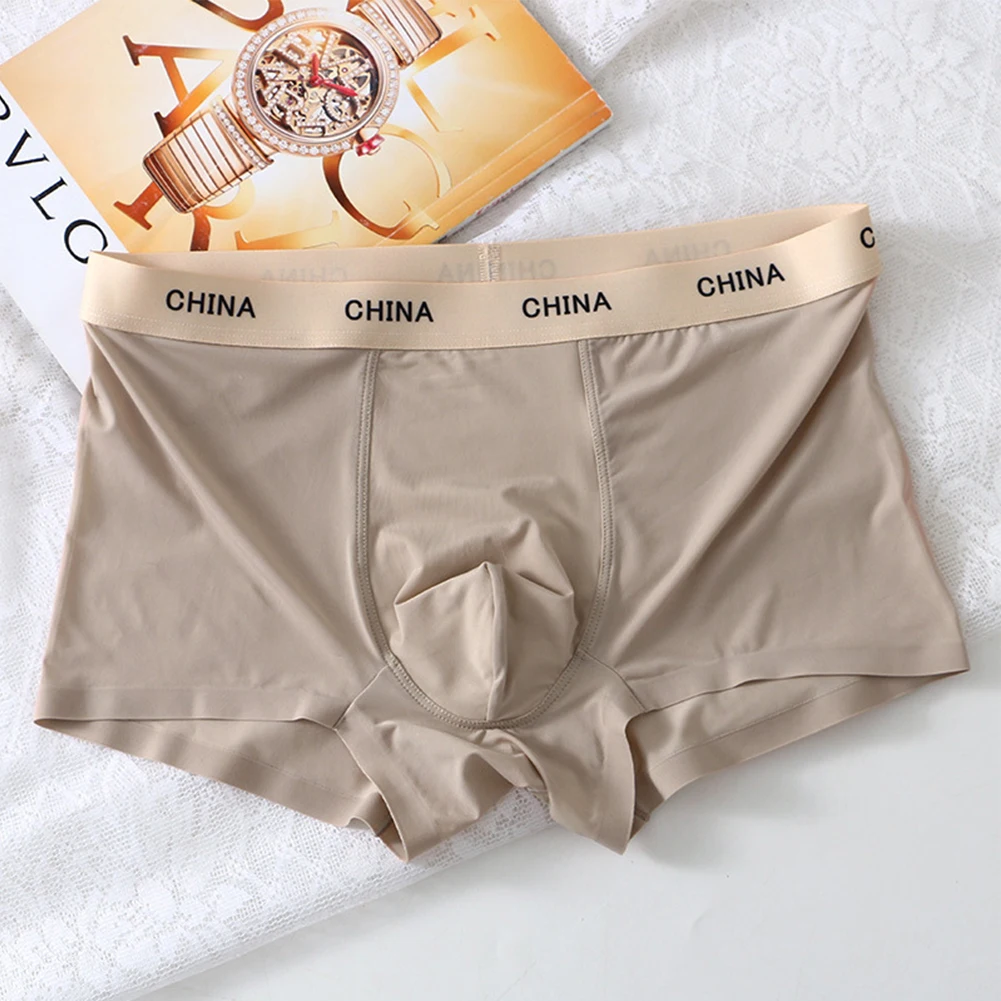 Mens Underwear Comfortable and Supportive Ice Silk Boxer Briefs Shorts for Men Elastic Waistband for Optimum Fit