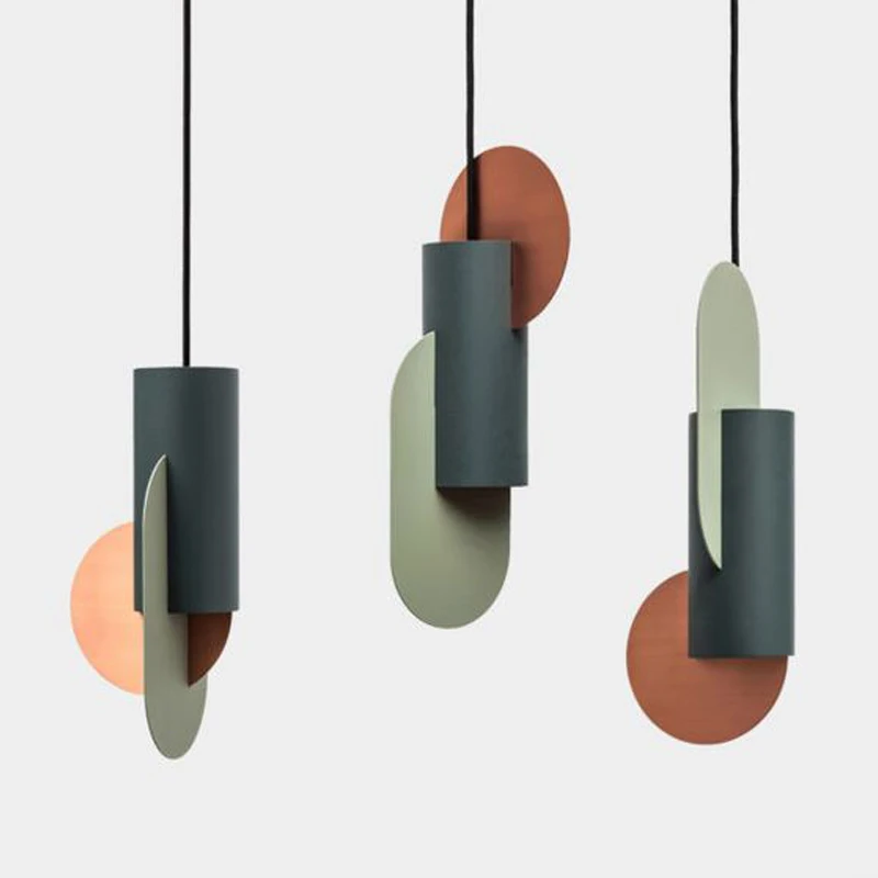 Danish Designer Pendant Lights Creative Splicing Iron Hanglamp For Dining Room Bedroom Nordic Home Decor Luminaire Suspension