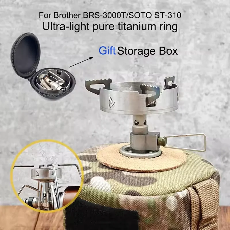 Outdoor Gas Wind Shield Stainless Steel Windproof Ring Camping Stove Support Rack for SOTO Spider Stove ST310 Brothers BRS3000T