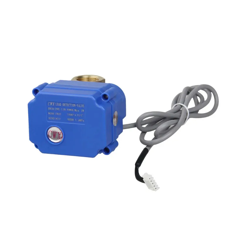 

DC5V DN15 (1/2"), DN20 (3/4"),DN25 (1") 5PIN Brass Water Valve CWX-15N Pressure 1.0MPa for WZ808 WZ800 Water Leak Stop System