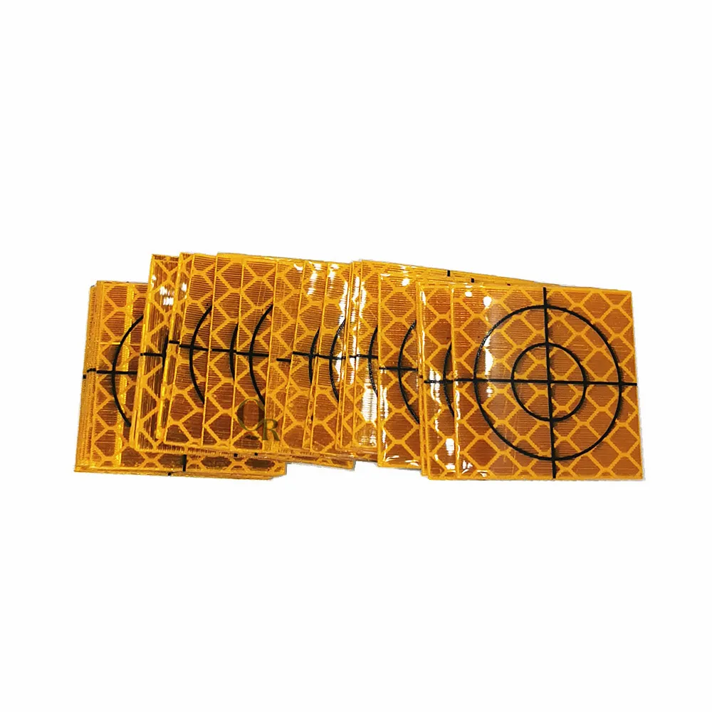 50pcs Yellow Reflector Sheet Reflective Tape Target 20X20/30X30/40X40/50X50/60X60MM Reflective Sticker