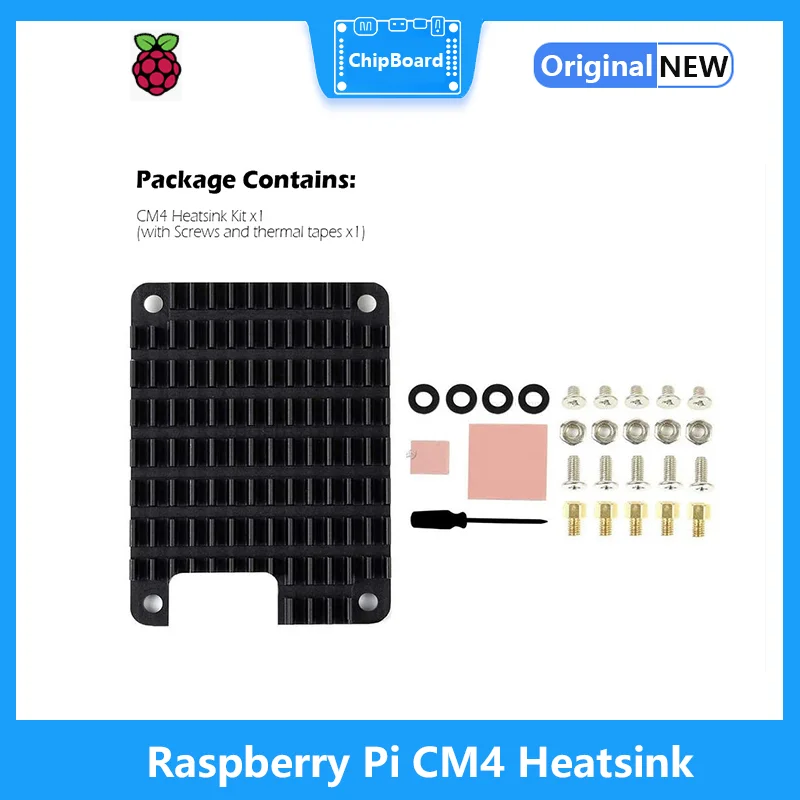 Радиатор Raspberry Pi CM4, компьютерный модуль Raspberry Pi 4, теплоотвод с термоклейкой лентой, отрезной для антенны