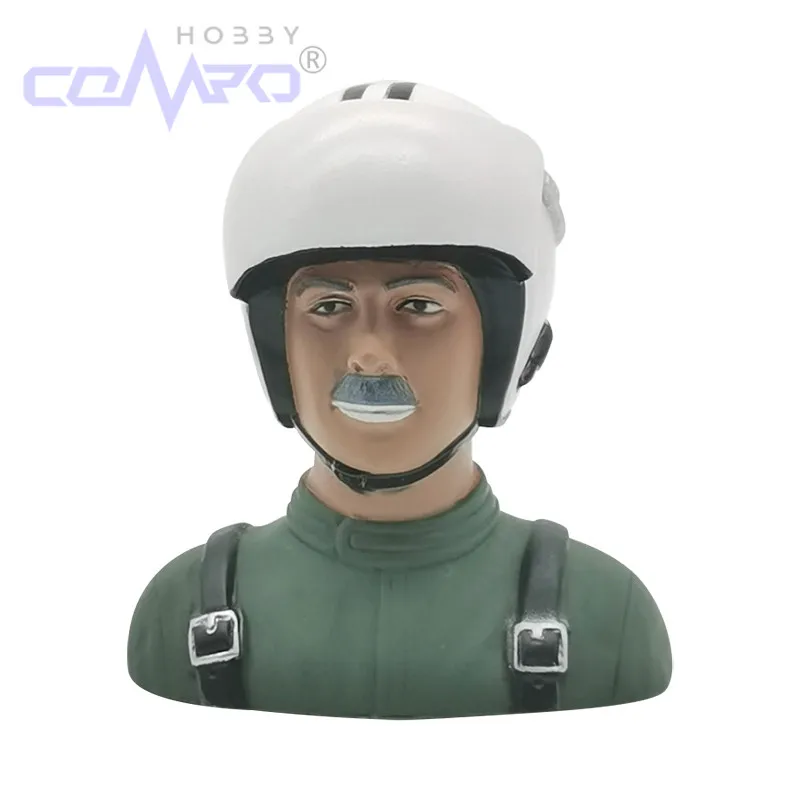 1 Pc 1/6 Scale นักบินพลเรือนตัวเลขหมวกกันน็อกสีแดงสีฟ้ากองทัพสีเขียวสีส้มสําหรับปีกคงที่ RC เครื่องบินของเล่นเครื่องบิน