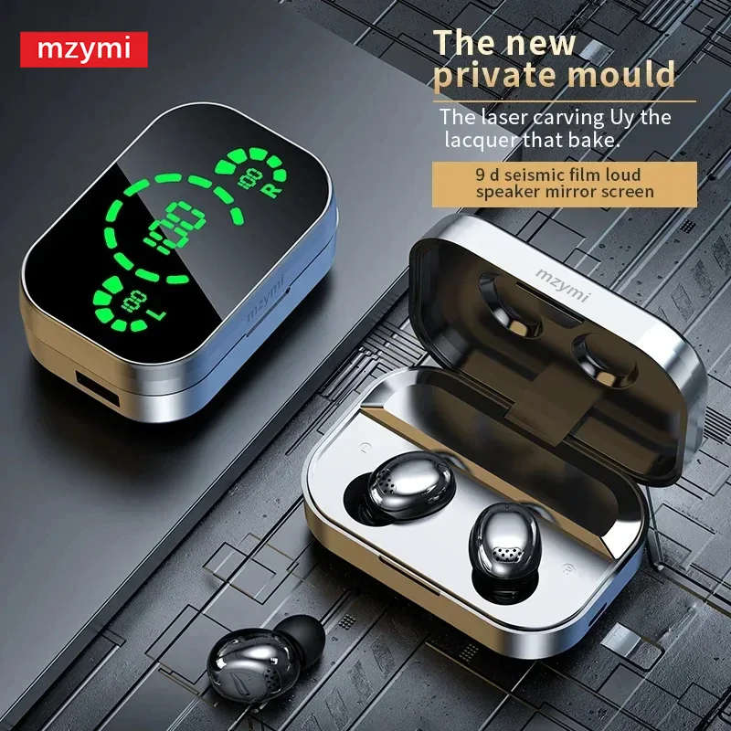 

mzymi YD04 Gaming Headset Wireless In Ear Earbuds Bluetooth5.3 Touch Control Headphone LED Digital Display Earphone For XIAOMI