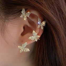 Fashionable and cute butterfly ear clip Classic charm Retro design ear side butterfly language forest ear clip fairy earring gif