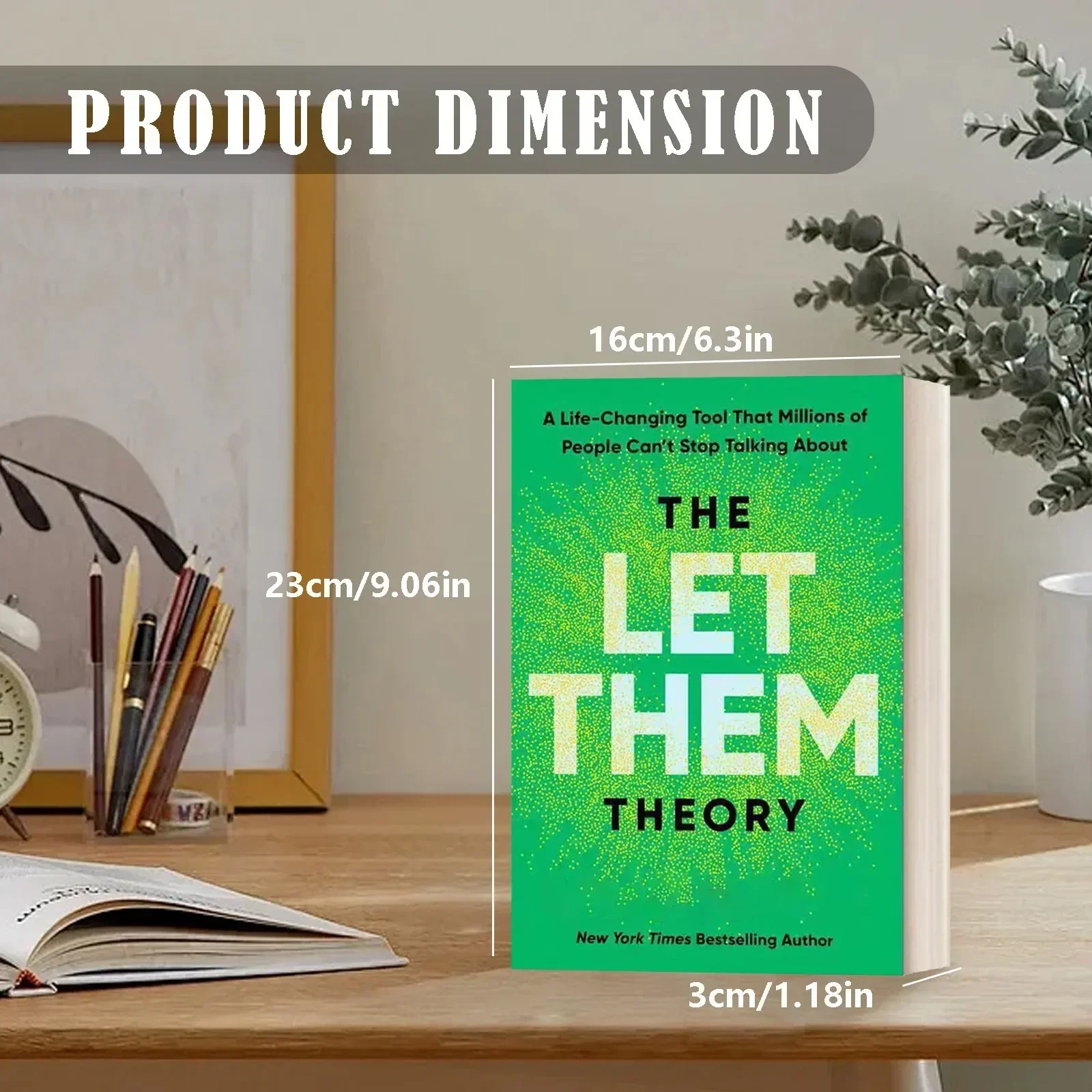 1 Year Let Them Theory Daily Planner - Spiral Bound Weekly & Monthly View, Green Dot Pattern Cover, Change-Life Tools for Adults