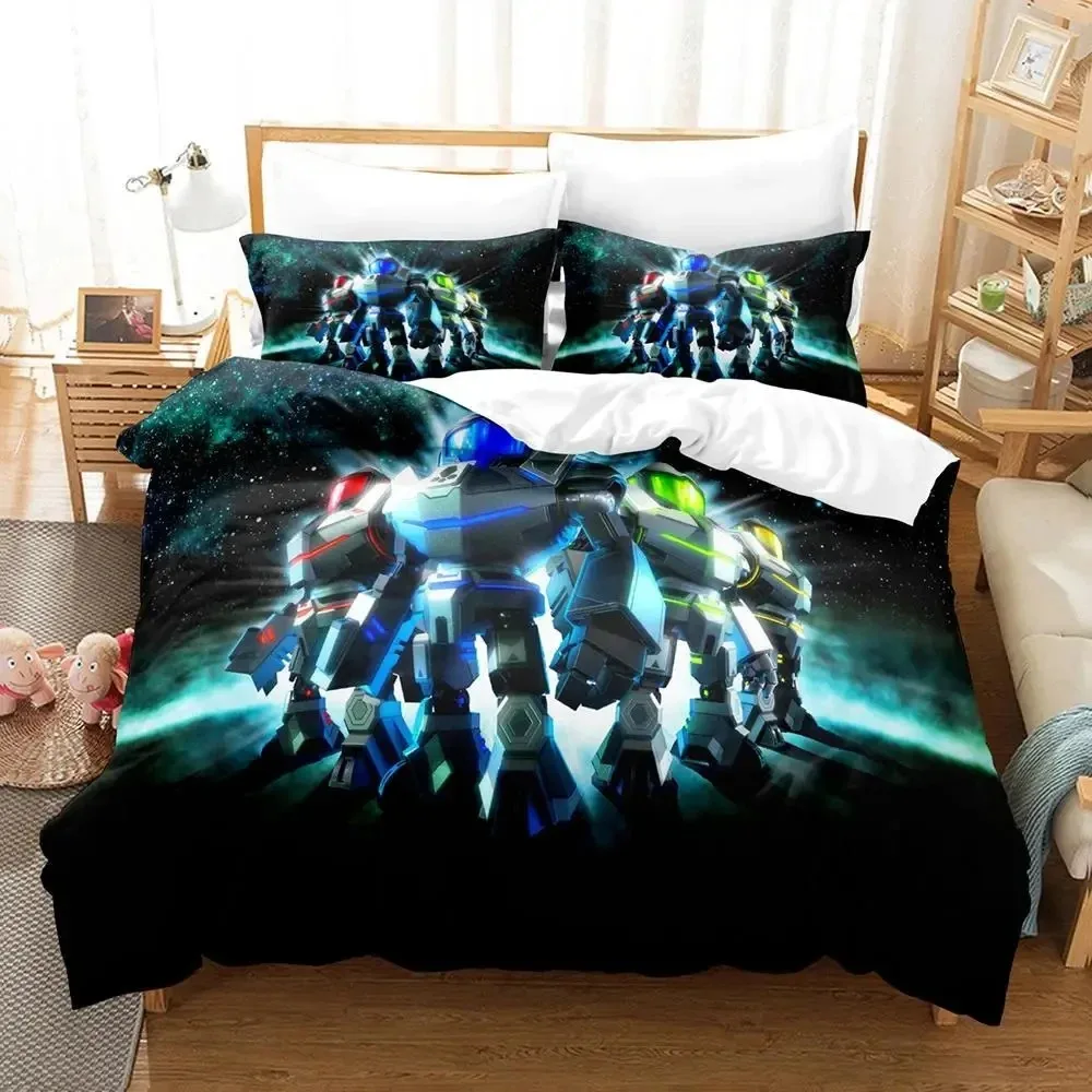 

3D Print Metroid Prime Bedding Set Duvet Cover Bed Set Quilt Cover Pillowcase Comforter king Queen Size Boys Adult Bedding Set