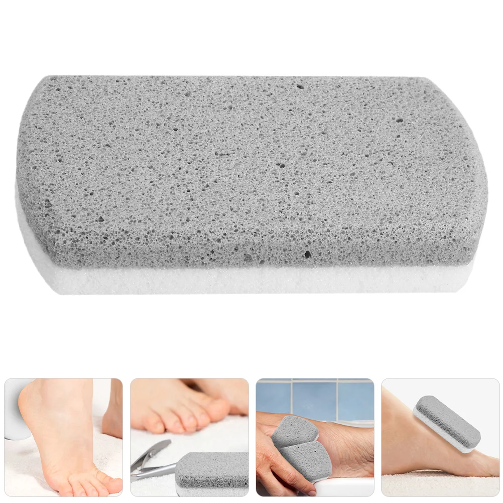 

2 Pcs Dead Skin Scraper Foot Rubbing Board Pumice Stone for Feet Tool Scrubber Pads Grey