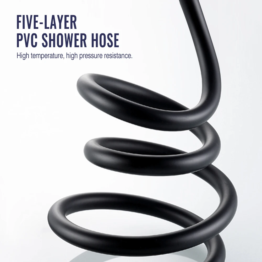 Rubber Hose Pipe Stainless Steel Shower Hose Bathroom Shower Tube PVC/SUS304 Rosette Attach To Bathroom Accession 120CM/150CM