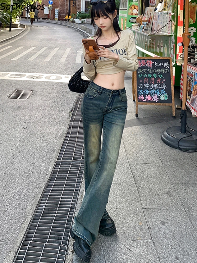 Jean évasé pour femmes, slim, Vintage, extensible, Y2k, pour filles, Hotsweet, respirant, personnalité, assorti avec tout, nouvelle collection printemps