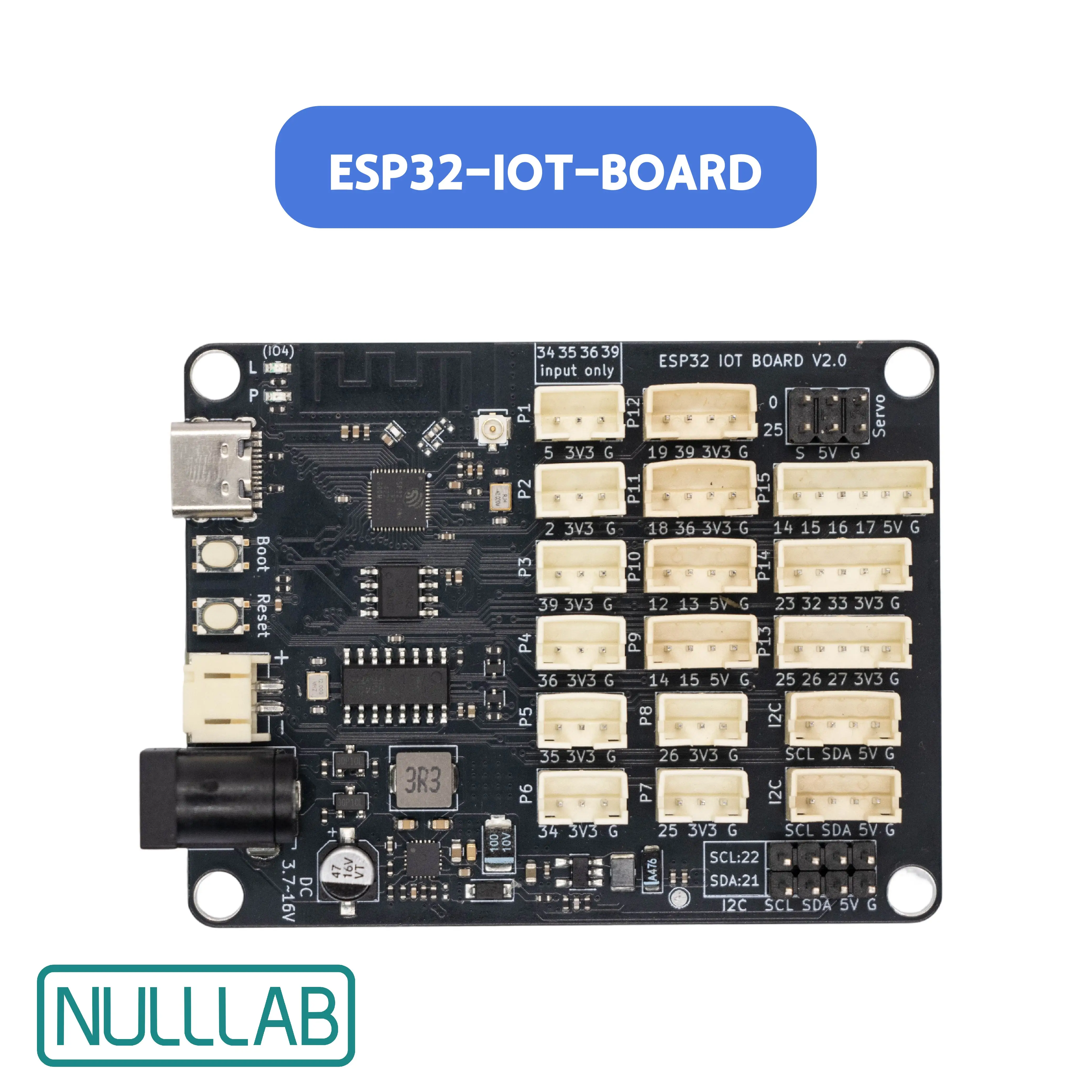 USB-C ESP32 Dev Board PH2.0 Interface 3.7-12V Power Input Built-in Bluetooth 4.2 WiFi Module Compatible with Arduino MicroPython