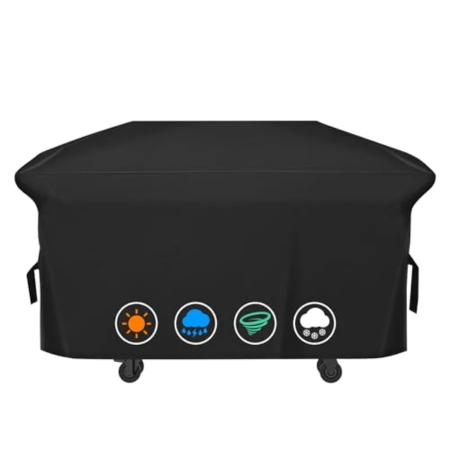 Heavy Duty 600D Polyester Cover Compatible with Royal Gourmet GB8001B GB8003 8-Burner Gas Grill with Hood, Water Resistant Outd