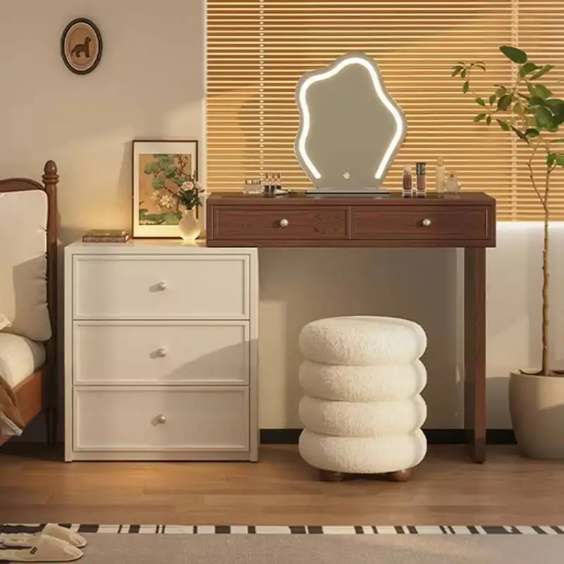 

Narrow Shelves Vanity Desk Drawers Storage Space Corner Cabinet Dressing Table Makeup Adult Coiffeuse De Chambre Furnitures
