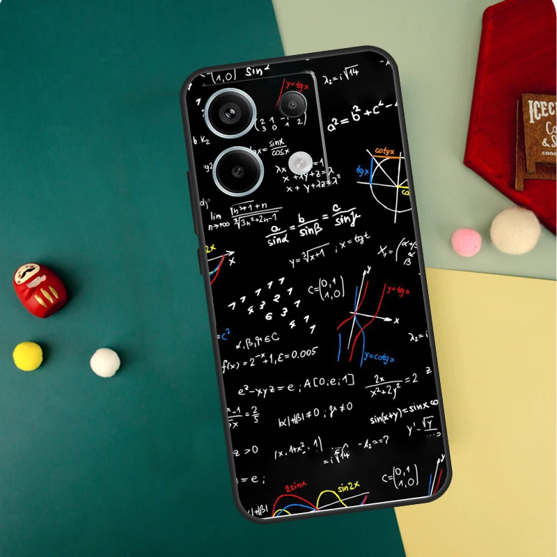 Physic Equations Math Case For Redmi Note 12 13 Pro Plus 9 10 11 9S 10S 11S 12S Cover For Redmi 12 9C 10C 12C 13C