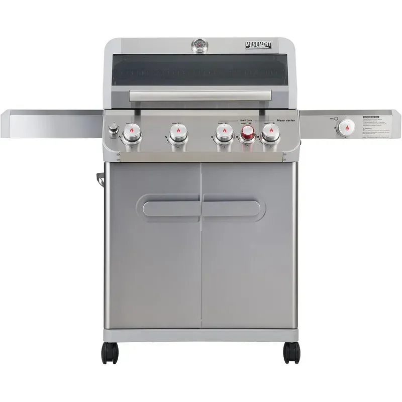 Series 4+1 Outdoor Barbecue Stainless Steel Propane Gas Grill 4 Burners & 1 Side Burner 62000 BTU Patio Garden Barbecue