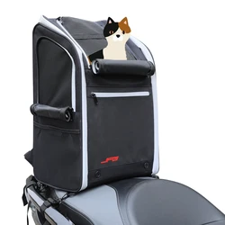 Motorcycle Pet Carrier Bag for Luggage Rack Seat Portable Weather Resistant Secure Waterproof Large capacity Folding