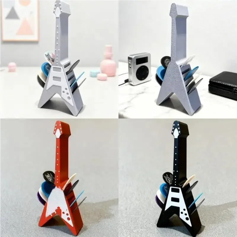 3D Printed Guitar Picks Holder Box Organizer Display Case Guitar Pick Storage Portable Design Guitar Picks Holder Box Organizer