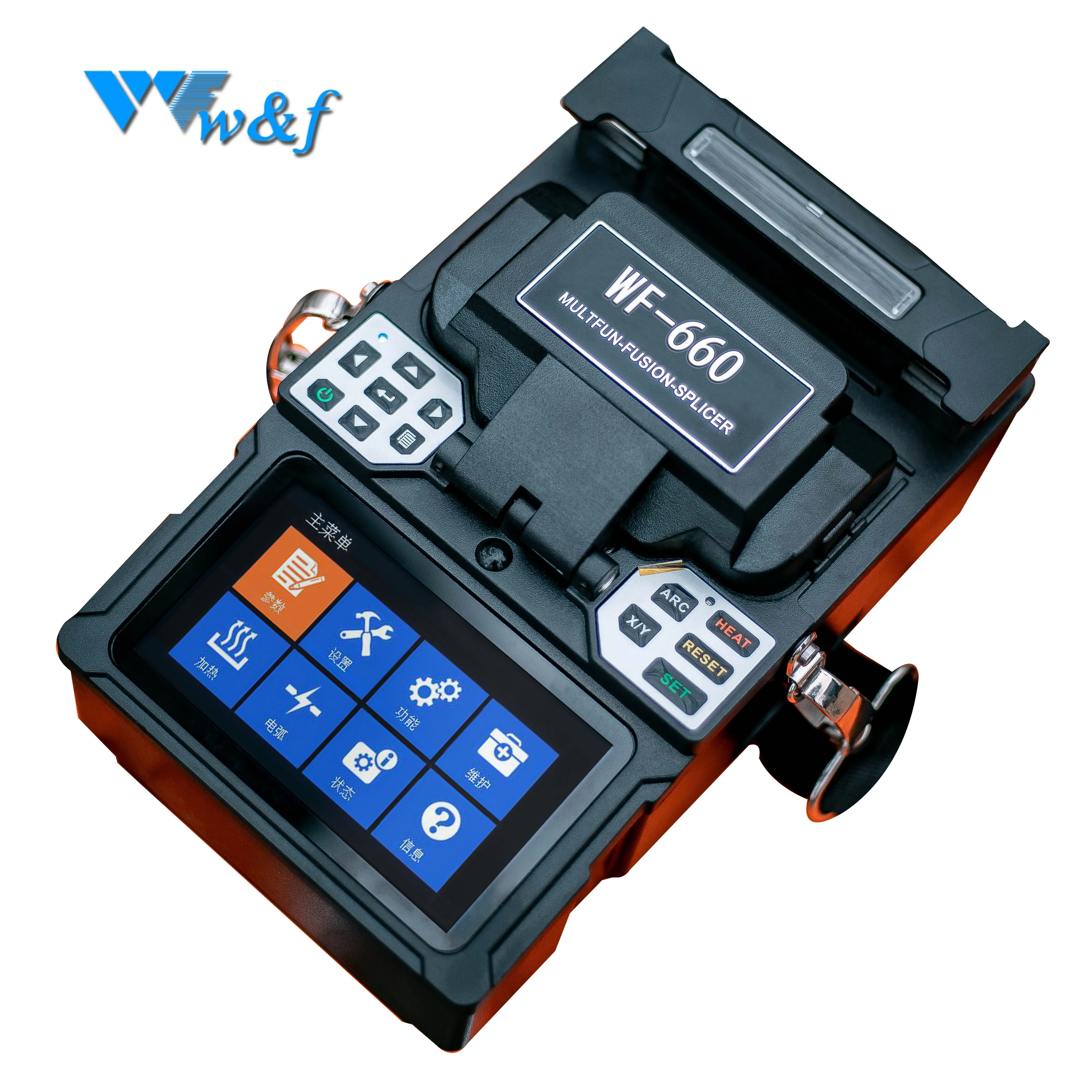 

W&F micro core fusion splicer WF660 with fiber cleaver Hs-30 Spare electrode fiber stripper same as ai-7 fiber fusion splicer