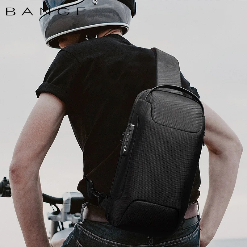 BANGE-Bolso cruzado para hombre, bandolera de hombro impermeable, portátil, de viaje corto, de pecho, apto para iPad de 9,7 pulgadas