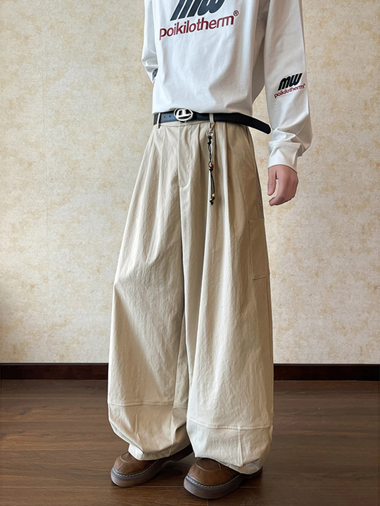 

Мужские повседневные брюки Cleanfit American Style с широкими штанинами, весенние, модные, свободные, прямые, тонкие, удобные, дышащие, пол...