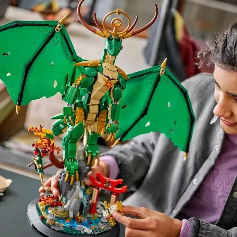 1650 stücke neue produkt 71847 Patron Saint Dragon Baustein montage spielzeug modell kinder DIY junge spielzeug geburtstag geschenk