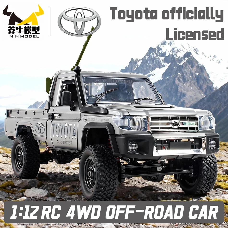 

Радиоуправляемая модель внедорожника MN MODEL 1:12 LC79, имитирующая военную машину, с функцией скалолазания, с противотанковой пушкой, полноприводный, для взрослых.