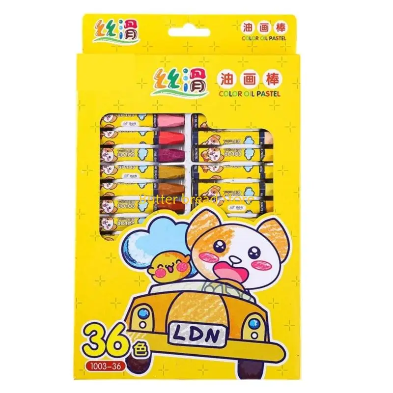 W89C洗えるクレヨンペン12/18/24/36色グリップの簡単な幼児用クレヨン