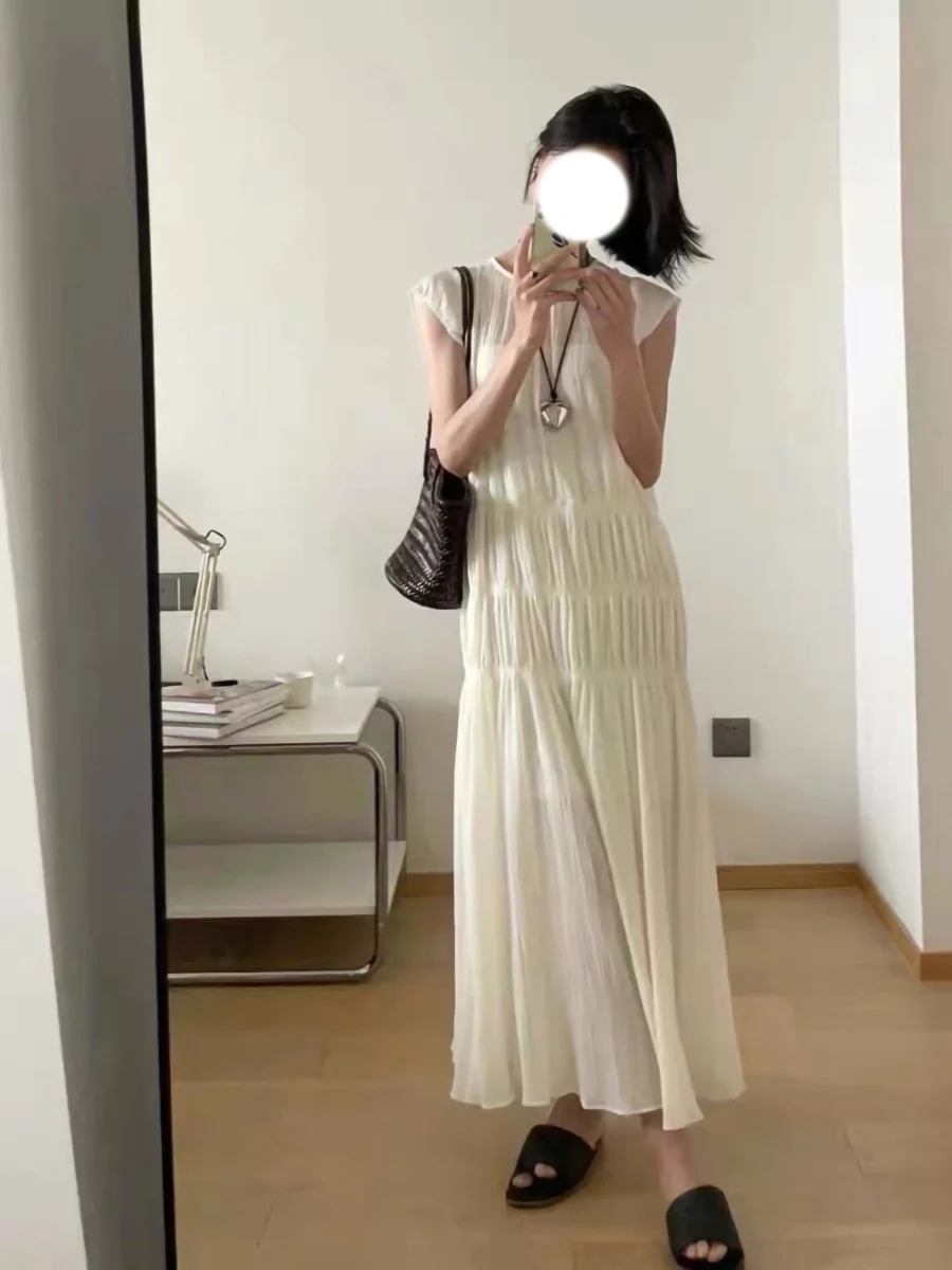 Ele Sweet Pure Design Long Dr with Fairy Wings Vintage Gentle Fairy Slimming A-Line Skirt ort Sve Maxi Dr