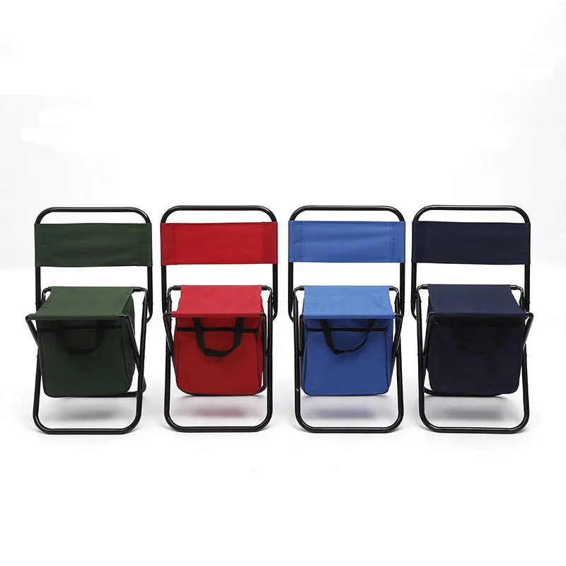 

Multifunctional portable folding fishing chair with back rest outdoor stool and storage bag