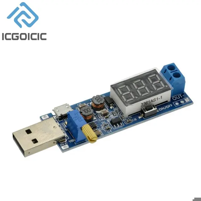Moduł USB Boost DC-DC 5V do 3.3V/24V Moduł zasilacza USB Boost Przetwornica USB DC 12V Regulowany wyjście DC 1.2V-24V