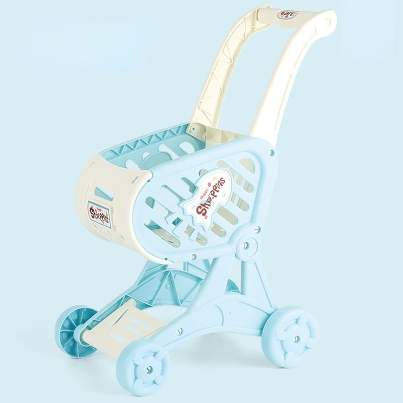 Kinderen Winkelwagen Speelhuis Speelgoed Set Kinderen Pop Simulatie Supermarkt Trolley Baby Leren Lopen Assistance Gereedschap