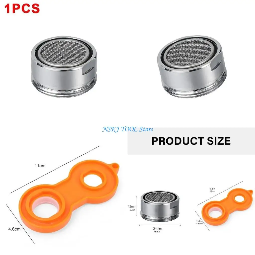 L8RC Multipurpose Brass Faucet Aerator 24mm Thread Water Saving and Flows Prevention